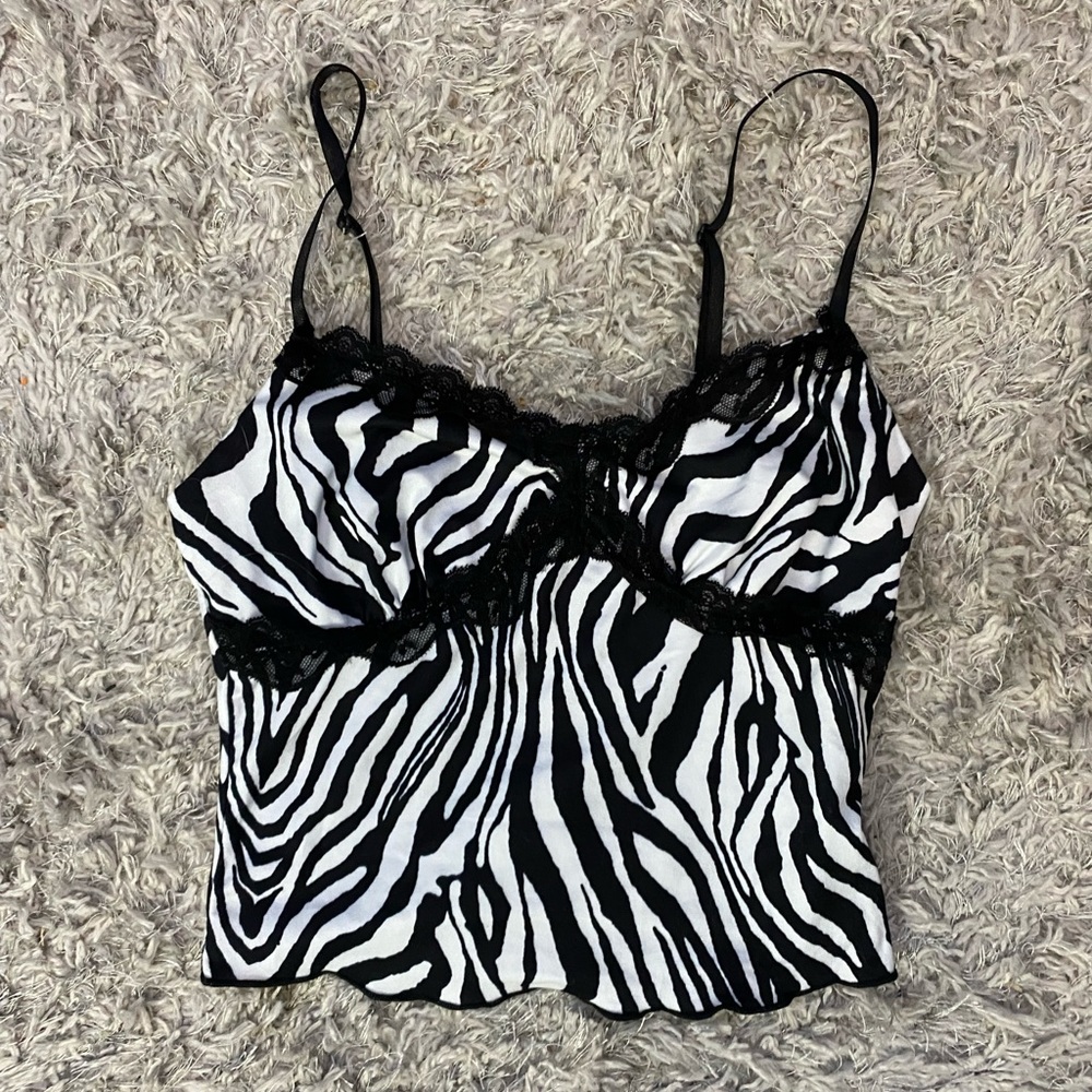zebra corset top